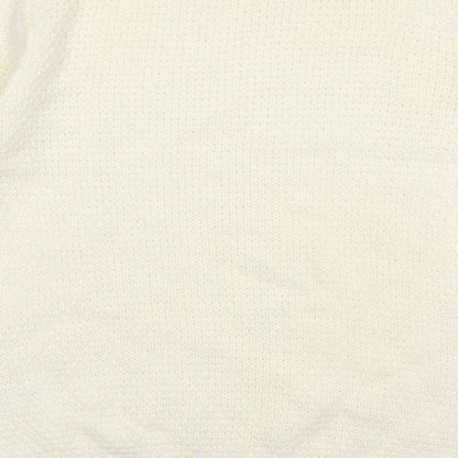Brand and care label for Damart women’s ivory jumper, size UK 14