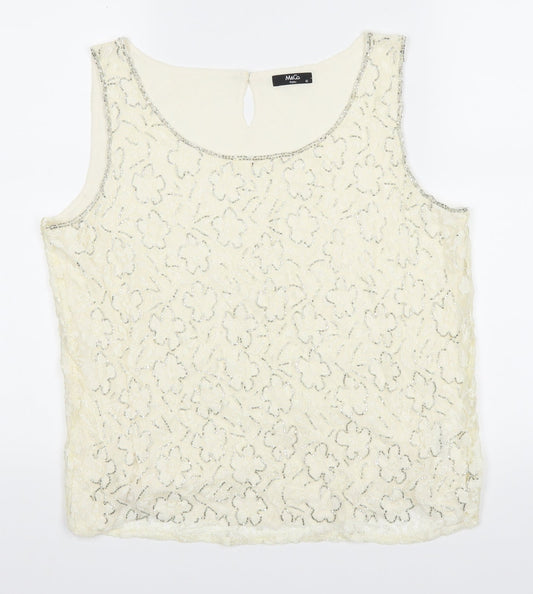 M&Co Womens Ivory   Basic Blouse Size 12