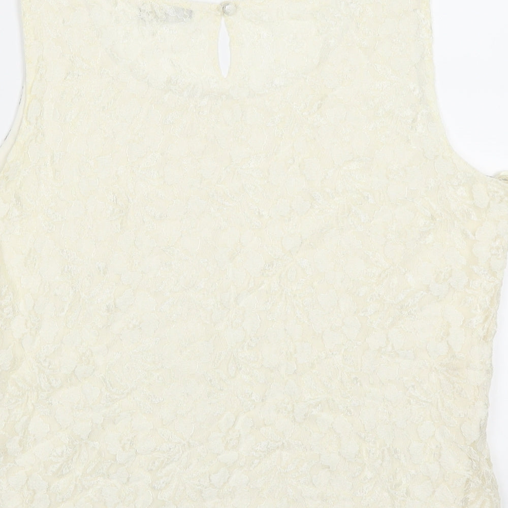 M&Co Womens Ivory   Basic Blouse Size 12