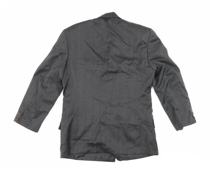 Back view of Principles men’s grey striped jacket suit jacket