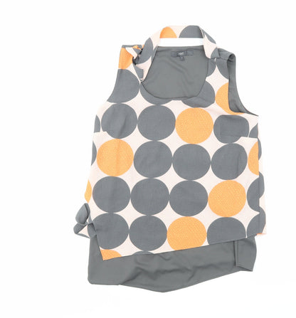 Additional front view of ext women’s multicoloured polka dot basic blouse, size UK 8