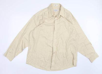 Additional front view of Joseph & Feiss men’s beige button-up, size 17