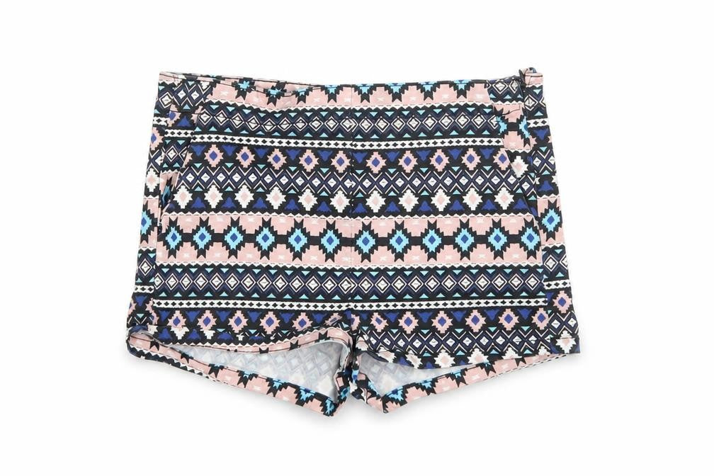 H&M Womens Multicoloured Geometric  Cut-Off Shorts Size 12