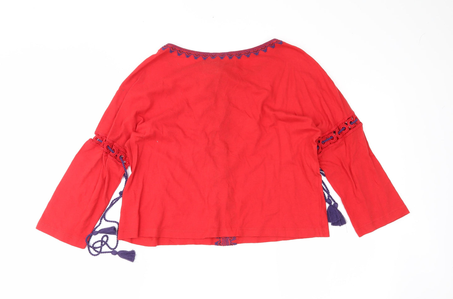 Topshop Womens Red   Basic Blouse Size 8