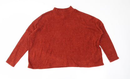 Front view of H&M women’s orange jumper, size S