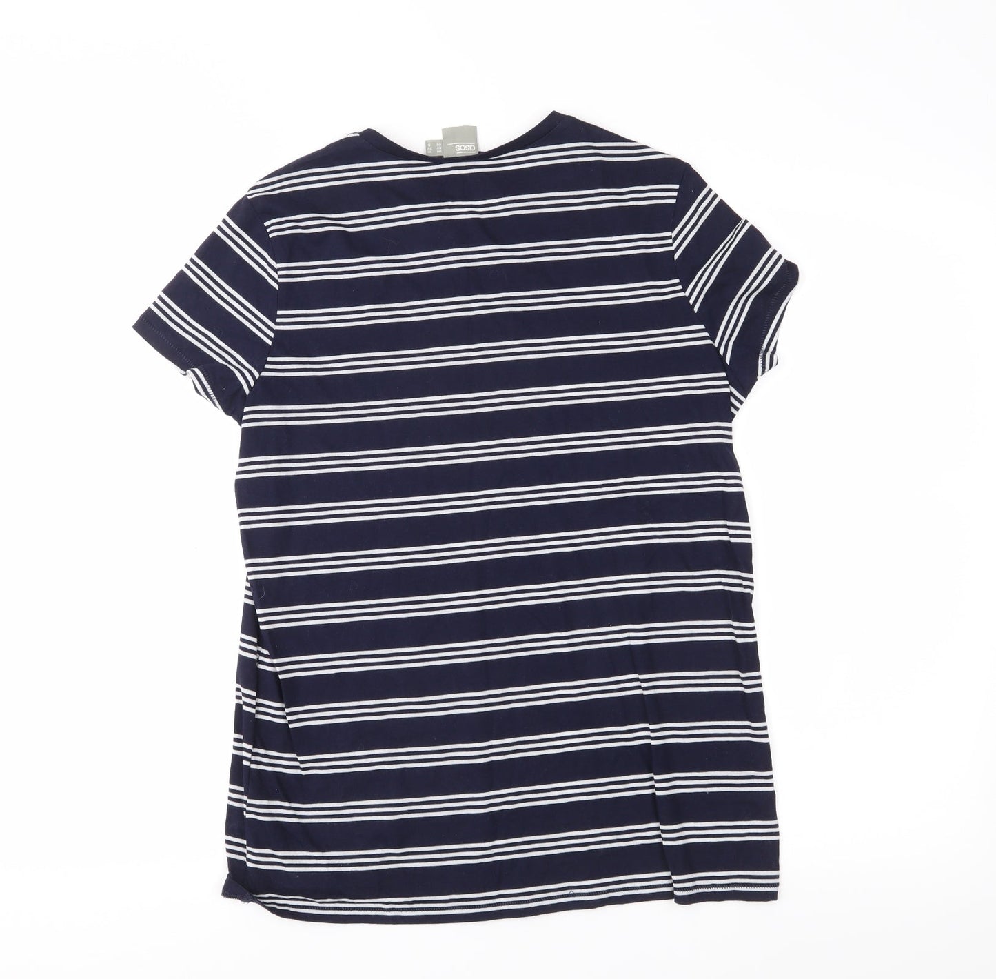 ASOS Womens Blue Striped  Basic Polo Size 10