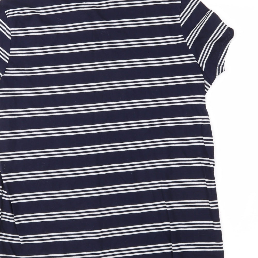 ASOS Womens Blue Striped  Basic Polo Size 10