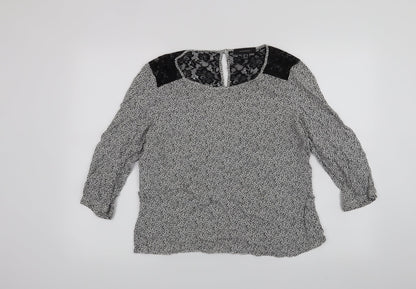 Additional front view of Atmosphere women’s black basic blouse, size UK 12