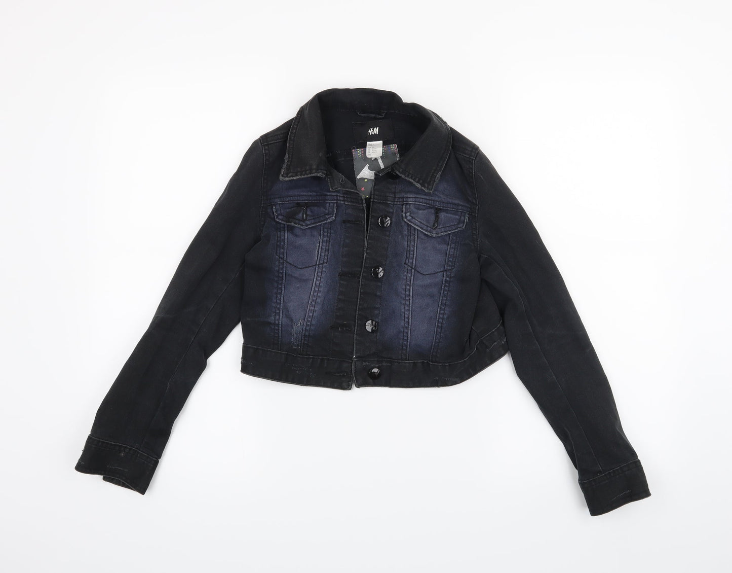 H&M Girls Black   Jacket  Size 11 Years