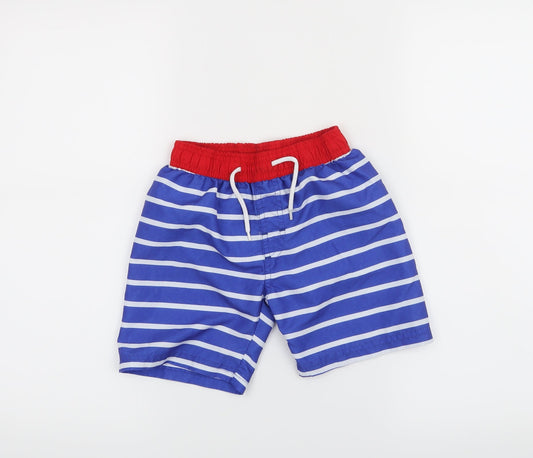 barnaby Boys Blue Striped  Sweat Shorts Size 5-6 Years