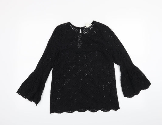H&M Womens Black   Basic Blouse Size XS