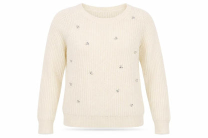 Front view of Next women’s white jumper, size UK 8