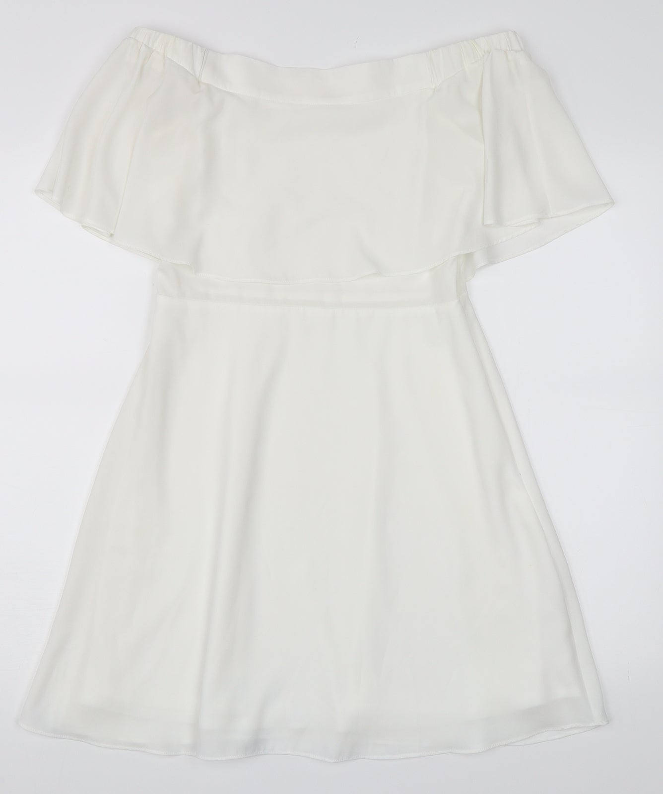 River Island Womens White   Skater Dress  Size 8