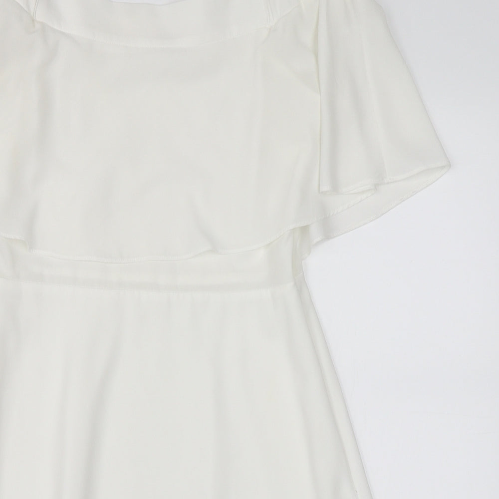 River Island Womens White   Skater Dress  Size 8