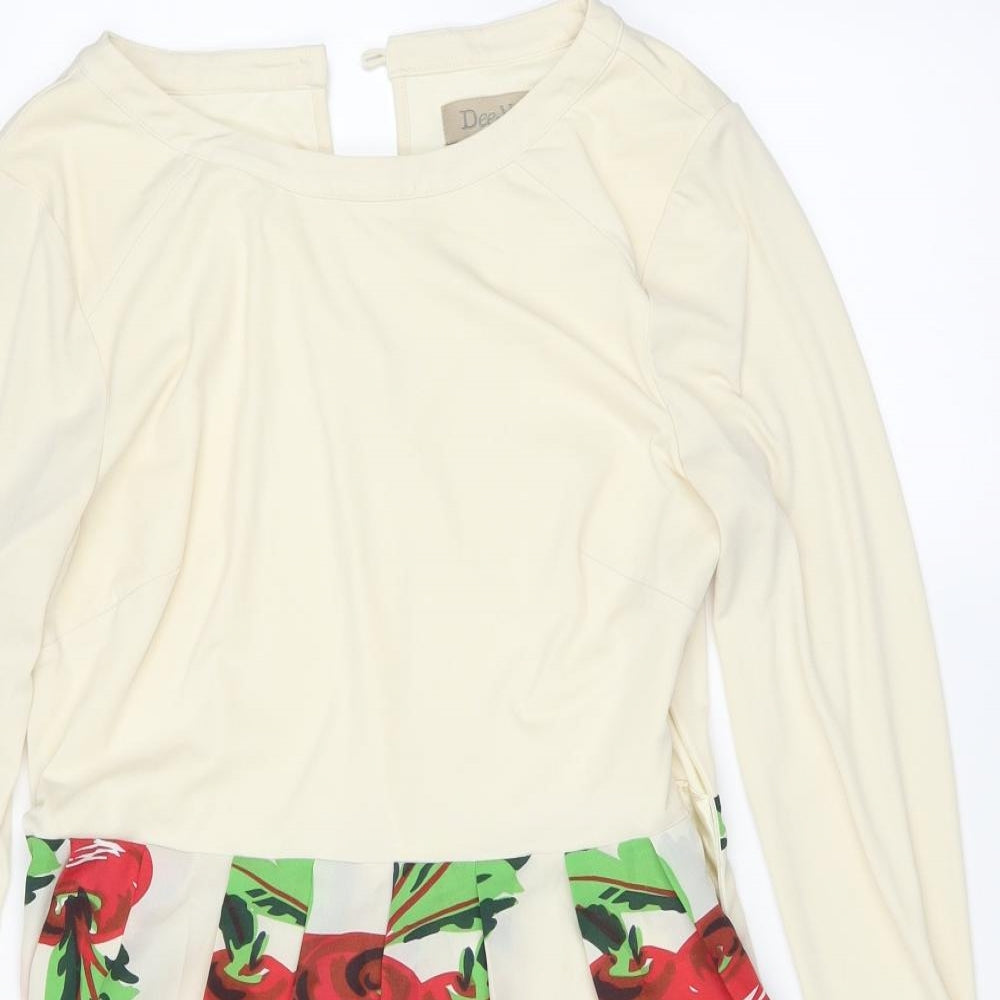 DEEV Womens White   Fit & Flare  Size 10