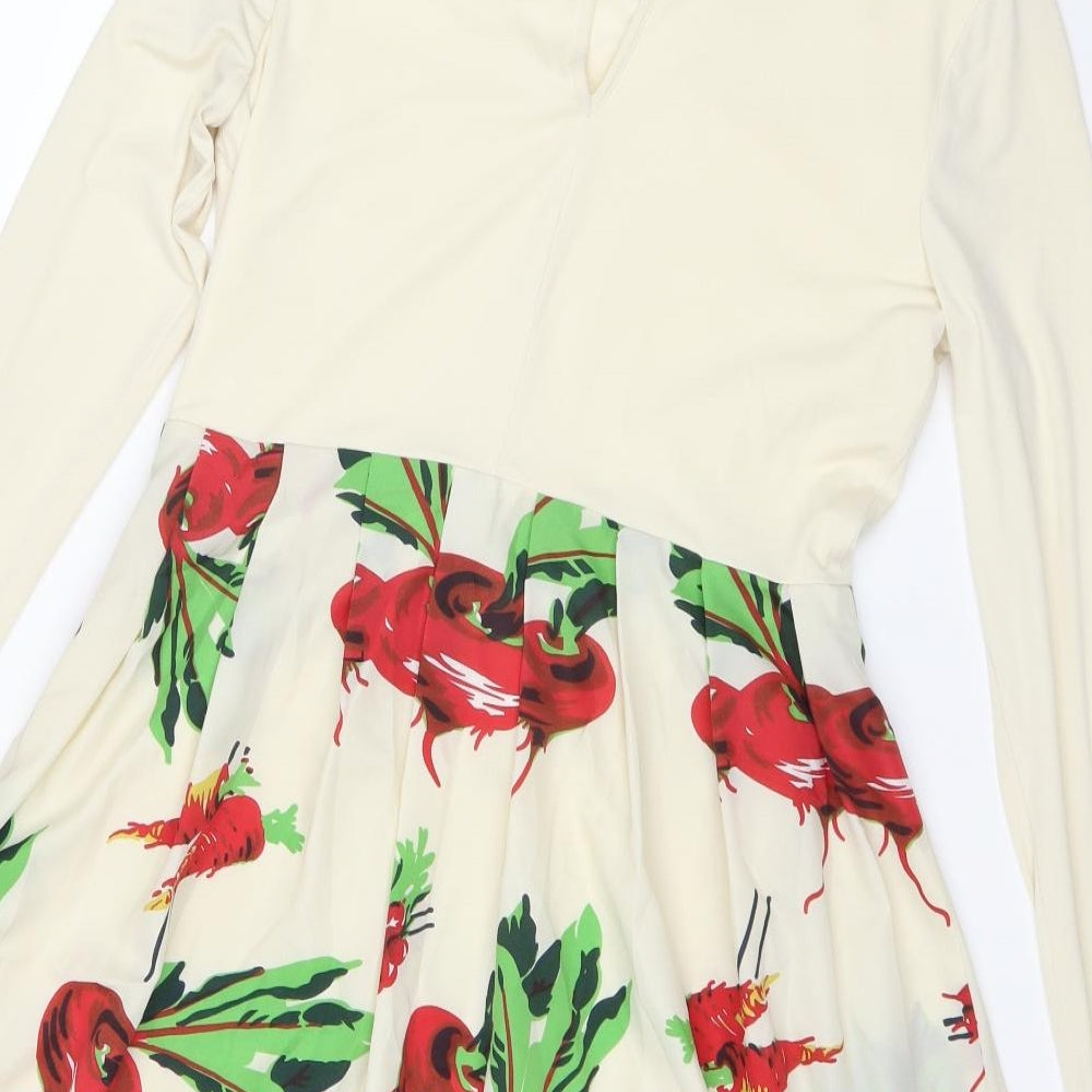 DEEV Womens White   Fit & Flare  Size 10