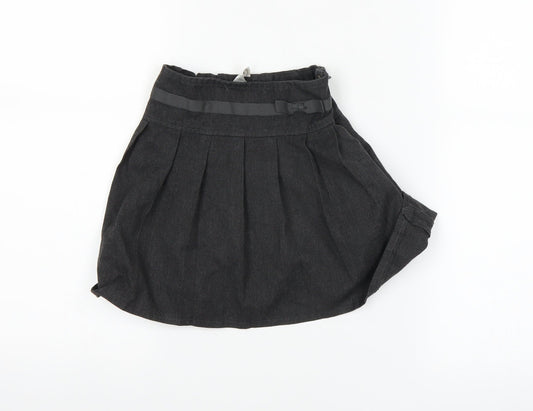 TU Girls Grey   Pleated Skirt Size 4 Years