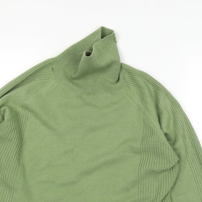 Close-up detail of Filati women’s green jumper, size XL