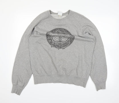 Additional front view of etm women’s grey jumper, size M