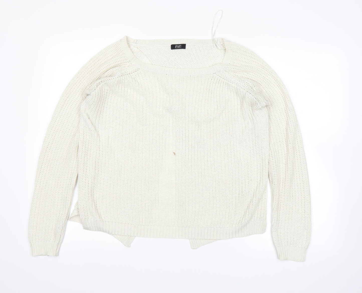 F&F Womens White   Pullover Jumper Size 10