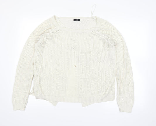 F&F Womens White   Pullover Jumper Size 10