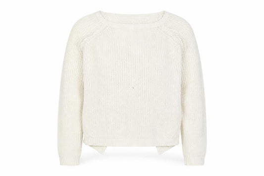 Front view of F&F women’s white jumper, size UK 10