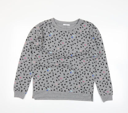 Front view of EDC women’s grey basic t-shirt, size S
