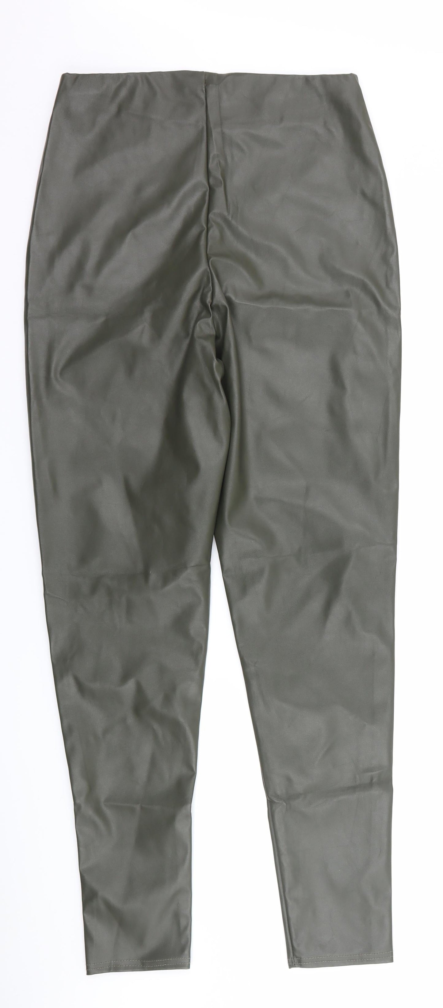 PRETTYLITTLETHING Womens Green   Trousers  Size 12 L30 in