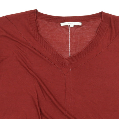 Close-up detail of Next women’s brown jumper, size UK 14