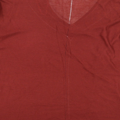 Brand and care label for Next women’s brown jumper, size UK 14