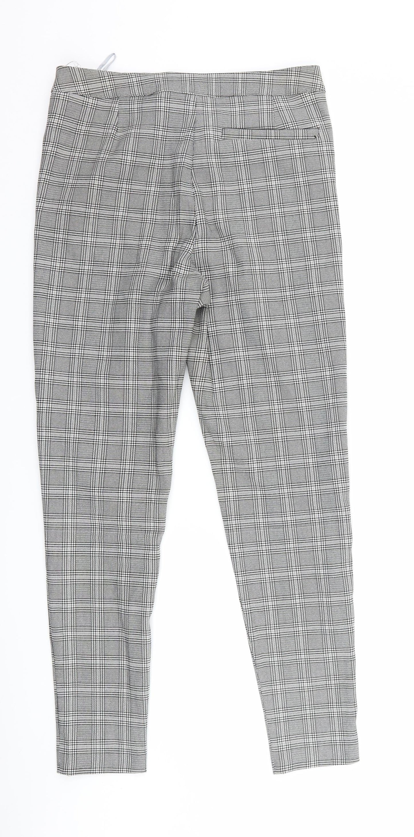 Papaya Womens Green Houndstooth  Trousers  Size 10 L27 in