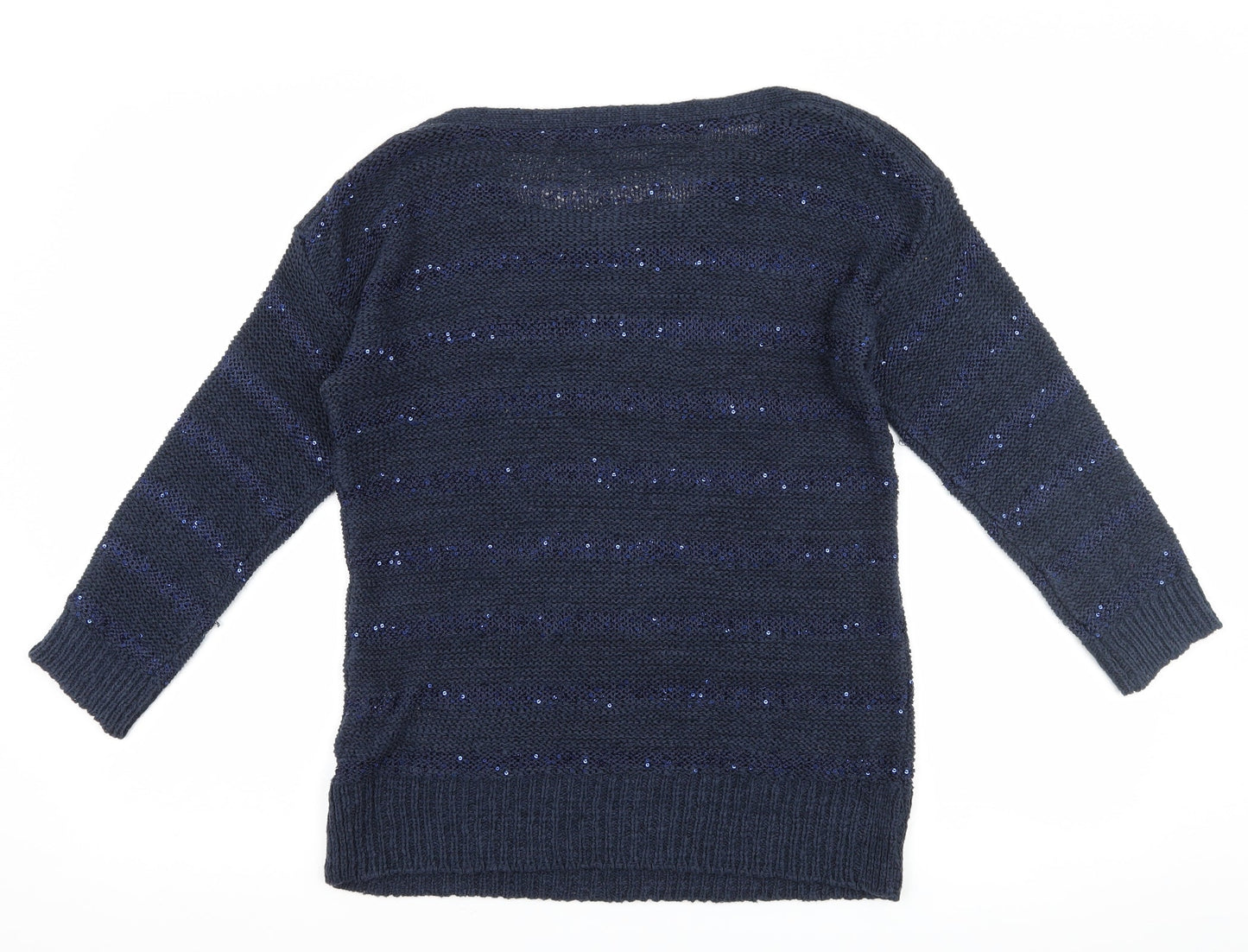 Wallis Womens Blue Striped  Pullover Jumper Size S