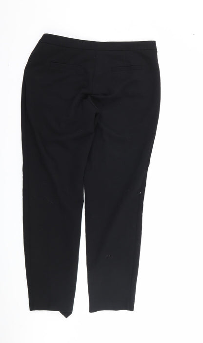 Back view of River Island women’s black trousers, size UK 12, 26-inch leg