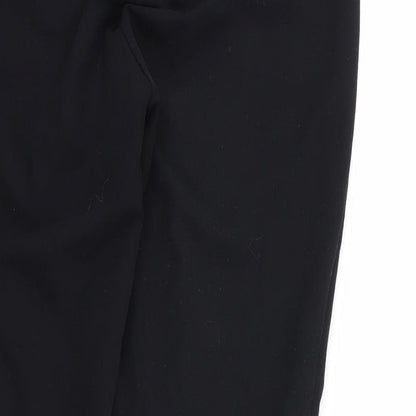 Brand and care label for River Island women’s black trousers, size UK 12, 26-inch leg