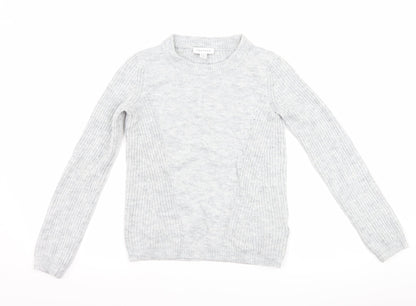 Additional front view of Topshop women’s grey jumper, size UK 4