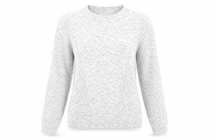 Front view of Topshop women’s grey jumper, size UK 4