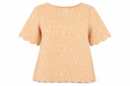 NEXT Womens Orange Floral  Basic T-Shirt Size 12