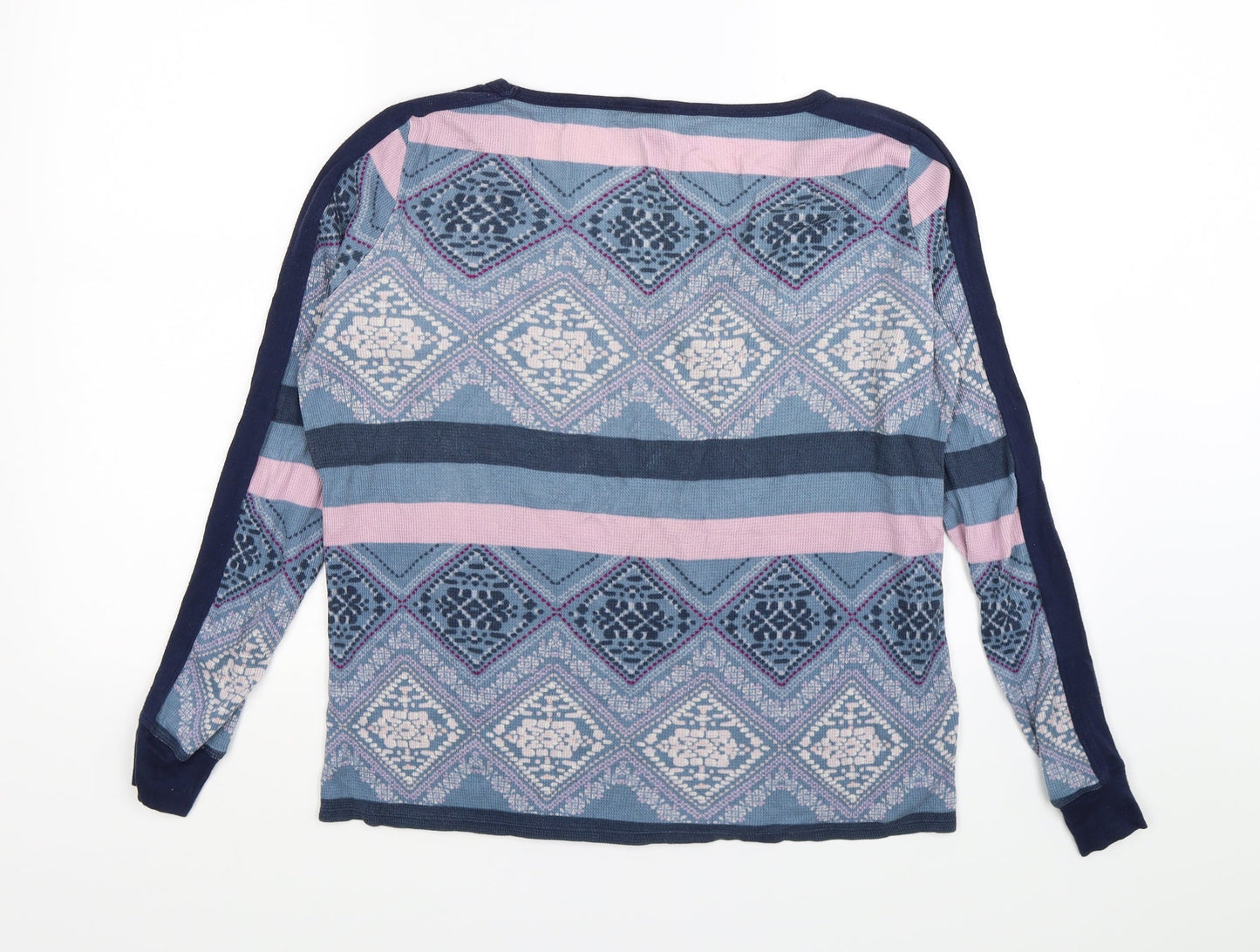 victorias secret Womens Blue Geometric Knit Top Pyjama Top Size XS