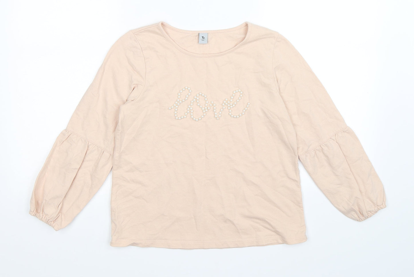 TU Girls Pink  Jersey Pullover Jumper Size 9 Years  - love