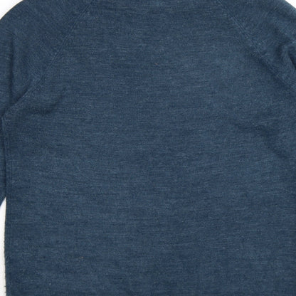 Brand and care label for Atmosphere women’s blue knit jumper, size UK 10