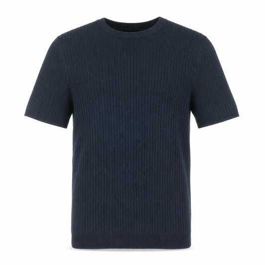 Front view of Topman men’s blue knit jumper, size M
