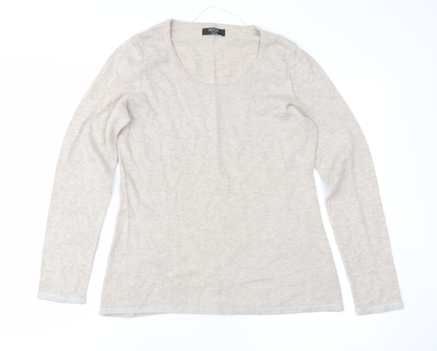 George Womens Beige  Knit Pullover Jumper Size 12