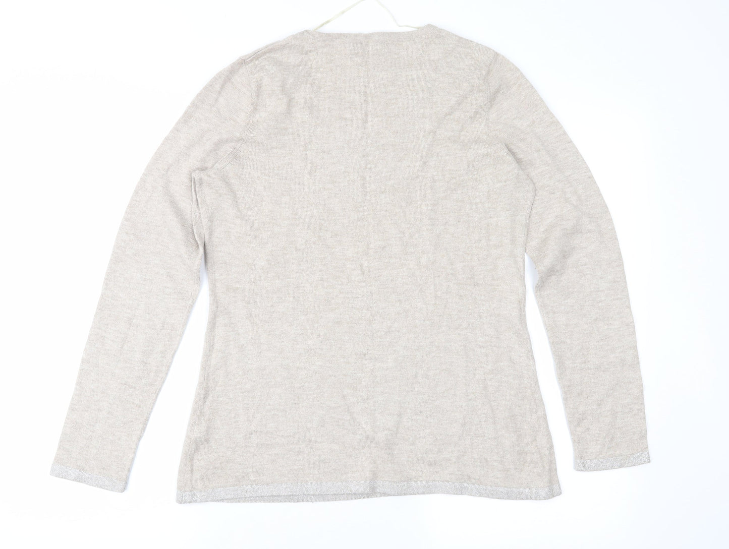George Womens Beige  Knit Pullover Jumper Size 12