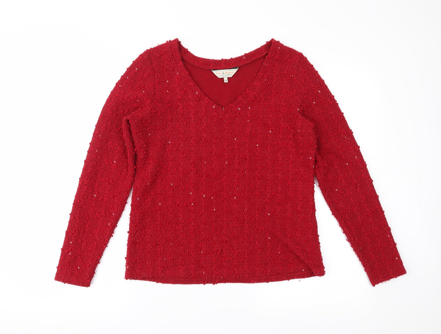 Dorothy Perkins Womens Red  Knit Pullover Jumper Size 10