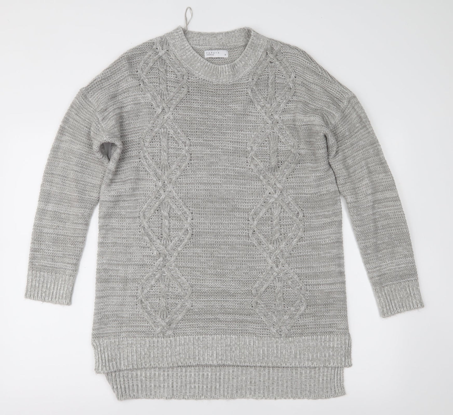 Papaya Womens Grey  Knit Pullover Jumper Size M