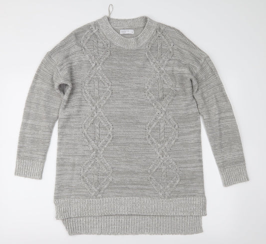 Papaya Womens Grey  Knit Pullover Jumper Size M