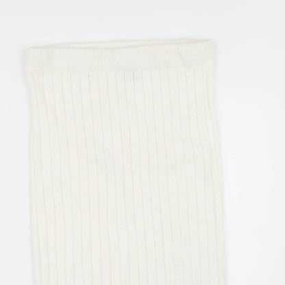 Close-up detail of Primark women’s ivory maxi skirt, size S