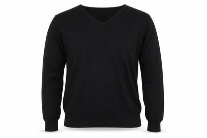 Front view of Woolworths men’s black jumper, size XL