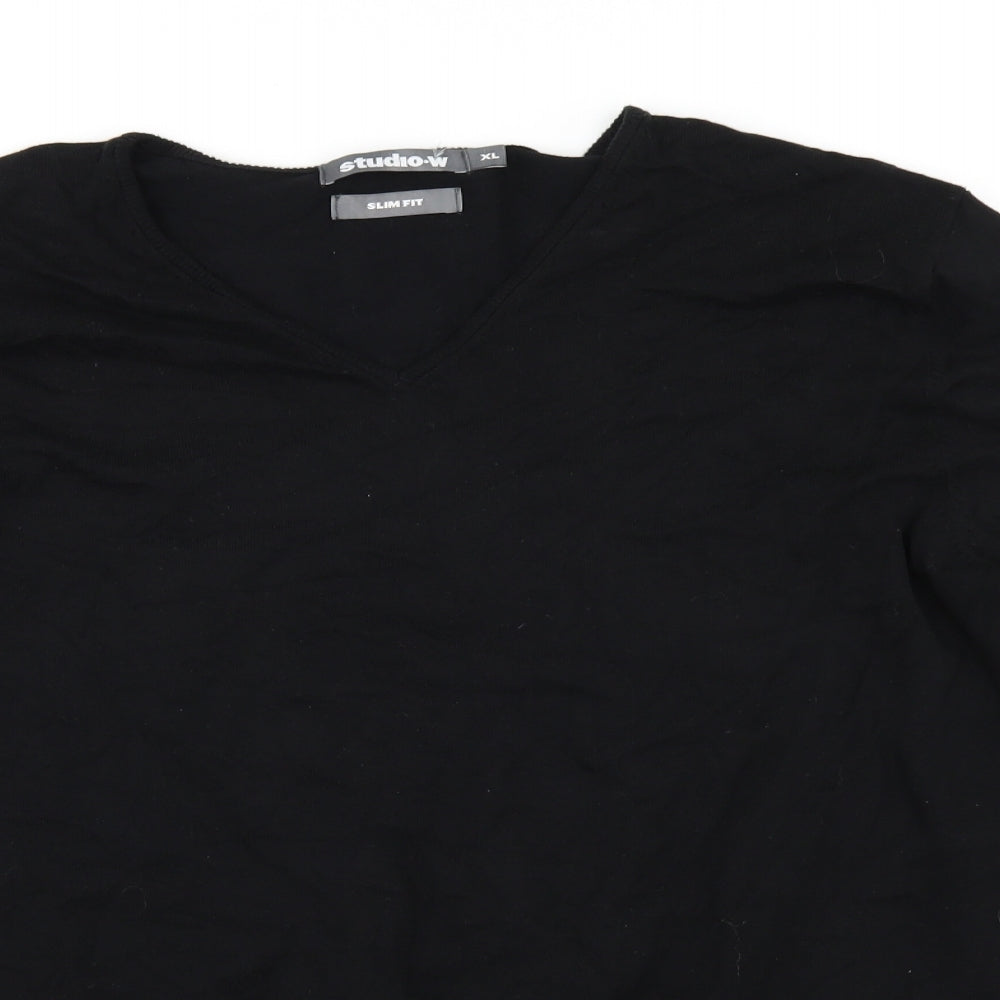 Woolworths Mens Black   Pullover Jumper Size XL
