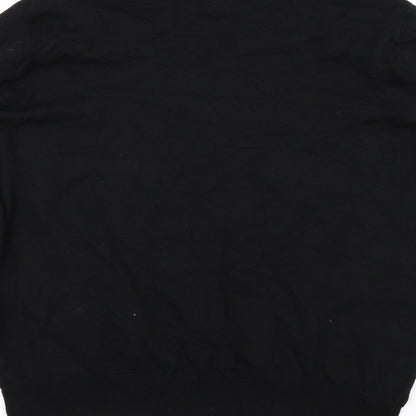 Brand and care label for Woolworths men’s black jumper, size XL